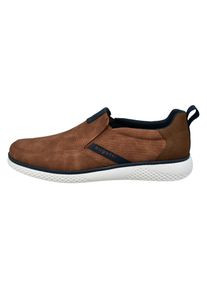 bugatti, Herren, Slip-On Sneaker Slipper, Freizeitschuh, Halbschuh mit Stretcheinsatz, cognac, 46, Leichter Bugatti Slipper in klassischer Form