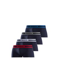 Bench., Herren, Hipster Packung, 4 Stk. knapp sitzende Boxershorts aus Baumwollmischung, navy-rot, navy-grau-meliert, navy-blau, navy-wei&szlig;, XL - 4 Stk