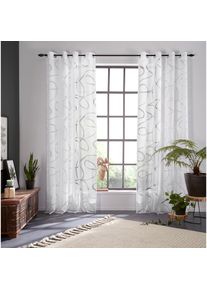 Bruno Banani, Gardine &raquo;Tilo&laquo; &Ouml;sen 1 Stk. tlg. transparent, Ausbrenner, gewebt, verschiedene Gr&ouml;&szlig;en, wei&szlig;, Ausbrenner, Polyester, Viskose, 175 cm