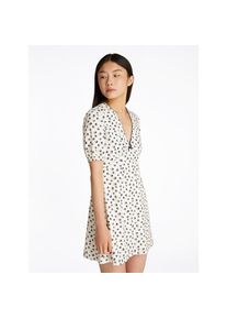Tommy Jeans, Damen, Minikleid &raquo;TJW SS CREPE MINI DRESS&laquo; mit Schleifendetail, Vogelmuster, White, N-Gr, M (38) - N-Gr, White, Minikleid von Tommy Jeans
