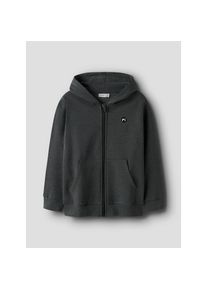 name it, Herren, Kapuzensweatjacke &raquo;NKMVIMO LS SWEAT CARD BRU NOOS&laquo;, Dark Grey Melange, 158/164, Dark Grey Melange, Sweatjacke von name it f&uuml;r Jungen