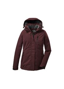 Killtec, Damen, Outdoorjacke &raquo;KOW 140 WMN JCKT&laquo; Wasserdichte Damenjacke, atmungsaktiv, abnehmbare Kapuze, dunkelrot, 50, Damen Funktionsjacke mit 