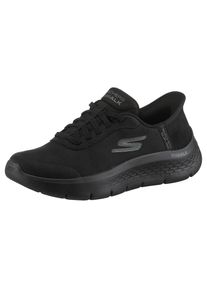 Skechers, Damen, Slip-On Sneaker &raquo;GO WALK FLEX&laquo; Slipper, Freizeitschuh, Halbschuh mit Air-Cooled Memory Foam, schwarz, 43, L&auml;ssige Slip-Ins Sneaker 