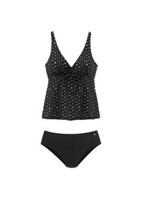 Lascana, Damen, B&uuml;gel-Tankini mit grafischem Print, schwarz-creme, Cup B, 44 - Cup B, schwarz-creme, Toller Print der Marke Lascana