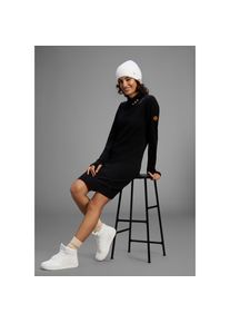 Kangaroos, Damen, Strickkleid mit hohem asymetrischem Kragen, Schwarz, 32/34 - N-Gr, Strickkleid im casual Stil f&uuml;r entspannte Anl&auml;sse