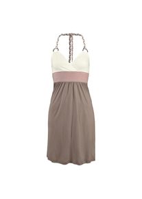 Beach Time Beachtime, Damen, Strandkleid mit Color-Blocking-Optik, Neckholderkleid, Minikleid, creme-taupe-rose, 34 - N-Gr, Modische Color-Blocking-Optik