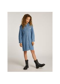 Calvin Klein Jeans, Damen, Jeanskleid &raquo;LT BL TENCEL DENIM SHIRT DRESS&laquo; Brusttaschen f&uuml;r Kinder bis 16 Jahre mit Logostickerei, Mid Blue Tencel, 8 (128