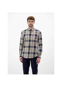 Lerros, Herren, Langarmhemd mit Karo Muster, classic navy blue, M - N-Gr, Hemd von Lerros