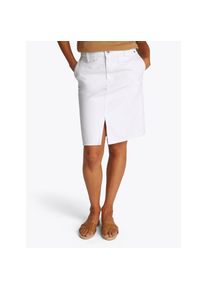 Tommy Hilfiger, Damen, Jeansrock &raquo;DNM KNEE STRAIGHT SKIRT RW WHITE&laquo; mit Schlitz, Optic White, 38, Optic White, Jeansrock von Tommy Hilfiger
