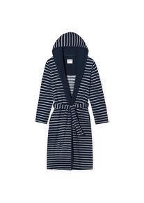 Schiesser, Damen, Bademantel &raquo;Feather Terry&laquo; Bindeg&uuml;rtel, Kapuze, Seitentaschen, Regular Fit, Frottee, weich, navy, S, Leichter Bademantel