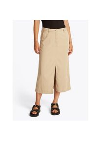 Tommy Hilfiger, Damen, Webrock &raquo;CO TENCEL MIDI SKIRT&laquo; mit Schlitz, Beige, 36, Midi Rock von Tommy Hilfiger