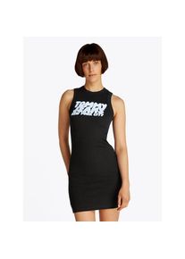 Tommy Jeans, Damen, Minikleid &raquo;TJW TJ BUBBLE TANK DRESS&laquo; mit Logodruck, Black, L (40) - N-Gr, Minikleid von Tommy Jeans