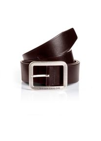 Tom Tailor, Herren, Lederg&uuml;rtel bis Gr. 120, braun, 85, Tom Tailor Herren-Lederg&uuml;rtel mit rechteckiger Dornschlie&szlig;e