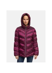 Manisa, Damen, Winterjacke mit Kapuze mit Stehkragen, Kapuze und elastischem &Auml;rmelsaum, berry, 40, Manisa Fakedownjacke aus hochwertiger 2-Tone-Ware