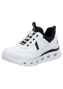 RIEKER Sport, Damen, Slip-On Sneaker &raquo;Edina&laquo; Chunky Slipper, Freizeitschuh in veganer Verarbeitung, wei&szlig;-schwarz, 39, Sneaker mit Anziehlaschen und 