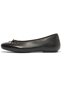 fitflop, Damen, Ballerina &raquo;DELICATO BOW&laquo; Slipper mit Schleife, schwarz, 41, Klassischer Ballerina mit eleganter Schleife