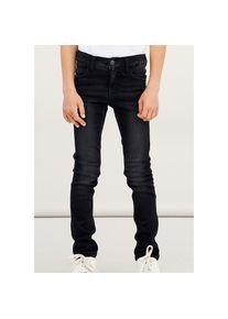 name it, Herren, Stretch-Jeans &raquo;NKMTHEO DNMCLAS PANT&laquo;, black-denim, 98 - N-Gr, Stretch-Jeans mit geradem Schnitt f&uuml;r bequeme Passform und 