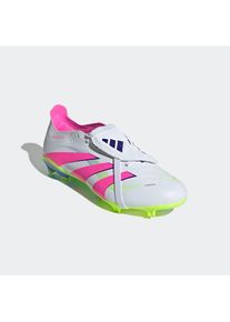 adidas Performance, Damen, Fu&szlig;ballschuh &raquo;PREDATOR LEAGUE FOLD-OVER TONGUE FG/MG&laquo; f&uuml;r Rasenpl&auml;tze, Cloud White / Lucid Pink / Lucid Lemon, 44, Ein 