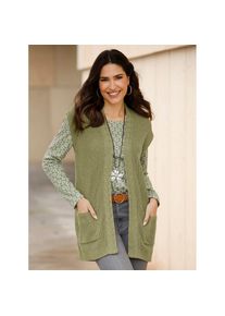 Classic Basics, Damen, Strickweste, schilf, 54, schilf, aufgesetzte Taschen