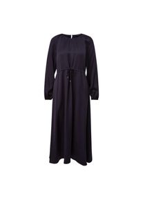 comma, Damen, Maxikleid Ohne Taschen Langarm, mit Bindeband, dark plum, 44 - N-Gr, Langarm-Kleid von COMMA