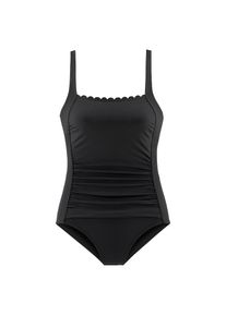 Lascana, Damen, Badeanzug &raquo;Camilla&laquo; mit Miedereinsatz, eingearbeitete Softcups, Unterbrustgummi vorne, schwarz-wei&szlig;, Cup D, 42 - Cup D, schwarz-wei&szlig;, 