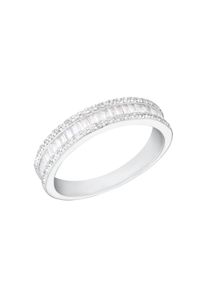 Amor, Damen, Fingerring &raquo;Silver Classic&laquo; mit Zirkonia (synth.), silberfarben-kristallwei&szlig;, 60, Funkelnder Damen Ring von Amor