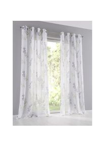 Kutti, Vorhang &raquo;Danny&laquo; &Ouml;sen 1 Stk. tlg. Polyester, pflegeleicht, bedruckt, grau/gr&uuml;n/offwhite, Polyester, 175 cm