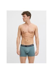 Jack & Jones Jack & Jones, Herren, Trunk &raquo;JACMAXWELL TRUNKS 5 PACK&laquo; Packung, 5 Stk., Goblin Blue Pack:Dark navy - Deep teal - Dark navy - Dark navy, 5 Stk., S - 5 