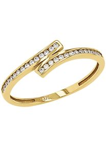 Amor, Damen, Fingerring &raquo;2036934/-35/-36/-37/-7402&laquo; mit Zirkonia (synth.), gelbgoldfarben-kristallwei&szlig;, 56, Amor Damen Ring - dein neuer 