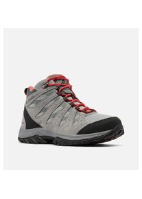 Columbia, Damen, Wanderschuh &raquo;REDMOND III MID WATERPROOF&laquo; Wasserdicht, Steam, Red Coral, 40,5, Robuster Wanderschuh von Columbia mit Schn&uuml;rung