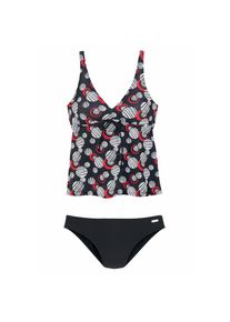 Lascana, Damen, B&uuml;gel-Tankini figurfreundliche A-Form, unter der Brust regulierbar, schwarz-bedruckt, Cup B, 46 - Cup B, schwarz-bedruckt, 