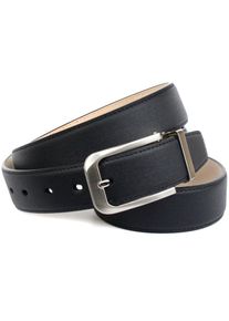 Anthoni Crown, Damen, Lederg&uuml;rtel Matter Lederg&uuml;rtel mit silberfarbener Schlie&szlig;e, schwarz, 95, Hochwertiges Leder