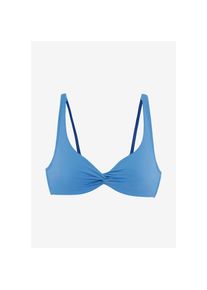 active by Lascana LASCANA ACTIVE, Damen, B&uuml;gel-Bikini-Top &raquo;Oceana&laquo; mit Knotenoptik vorn, hellblau, Cup D, 38 - Cup D, hellblau, Sportlicher Look