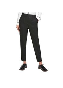 s.Oliver BLACK LABEL, Damen, 7/8-Hose mit asymmetrischem Hakenverschluss, GREY/BLACK, N-Gr, 44 - N-Gr, GREY/BLACK, Elegante 7/8-Hose von S.OLIVER 
