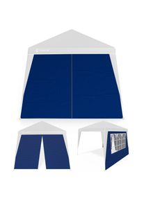 Casaria Seitenwand Faltpavillon Capri 2er-Set Blau 3x3m
