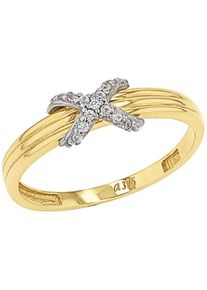 Amor, Damen, Fingerring &raquo;2037447/-48/-49/-50/-51&laquo; mit Zirkonia (synth.), gelbgoldfarben-kristallwei&szlig;, 52, Amor Damen Ring mit Zirkonia (synth.) 