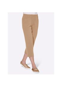 Classic Basics, Damen, Caprihose, beige, 54 - Normalgr&ouml;&szlig;en, Capri-Hose mit Taschen