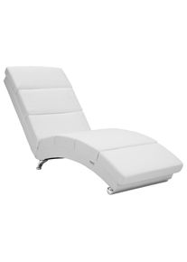 Casaria Relaxliege London Wei&szlig; Kunstleder