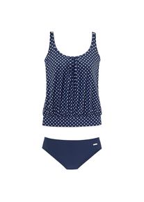 Lascana, Damen, Oversize-Tankini im modischen P&uuml;nktchen-Design, marine-wei&szlig;, N-Gr, 46 - N-Gr, marine-wei&szlig;, Im modischen P&uuml;nktchen-Design