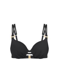 Triumph, Damen, B&uuml;gel-Bikini-Top &raquo;Summer Twist WP 01&laquo; gepolstert, Zierringe, BLACK, Cup E, 44 - Cup E, BLACK, Bikinioberteil von Triumph