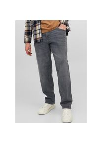 Jack & Jones PlusSize Jack & Jones PlusSize, Herren, Tapered-fit-Jeans &raquo;JJIMIKE mit Abriebeffekten und funktionalen Taschen&laquo; mit Used-Optik, Black Denim, L&auml;nge 34, 46 - 