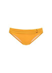 s.Oliver, Damen, Bikini-Hose &raquo;Rome&laquo; mit Umschlagbund, gelb, 36 - N-Gr, Ring in Horn-Optik