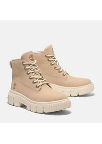 Timberland, Damen, Schn&uuml;rboots &raquo;GREYFIELD MID LACE UP BOOT&laquo; Winterstiefel, Schn&uuml;rstiefel, Winterschuhe, LIGHT BEIGE NUBUCK, 37,5, Stylische 