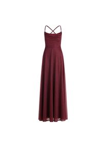 Vera Mont, Damen, Abendkleid &raquo;Abendkleid mit Wasserfallausschnitt&laquo;, Rot/Grau, EURO, 32 - EURO, Rot/Grau, Passform: Schwingend