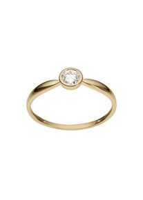 Firetti, Damen, Goldring &raquo;Schmuck Geschenk Gold 333 Vorsteckring, Verlobungsring&laquo; mit Zirkonia (synth.), gelbgoldfarben-kristallwei&szlig;, gelbgoldfarben-