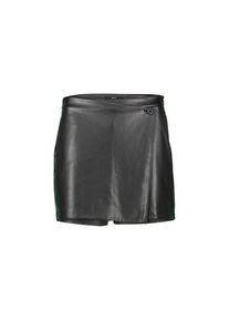Zero, Damen, Lederrock &raquo;Skorts in Lederoptik&laquo;, Black Beauty, 38, Black Beauty, Passform: Figurbetont