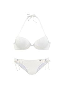 Buffalo, Damen, Push-Up-Bikini mit modischer Struktur, creme, 42 - Cup B, Modische Strukturware