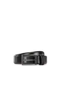 BOSS, Herren, Lederg&uuml;rtel &raquo;Carmello&laquo; aus gegerbtem Leder mit HUGO Logo-Pr&auml;gung auf Metallschliesse, schwarz, schwarz, G&uuml;rtel von HUGO BOSS