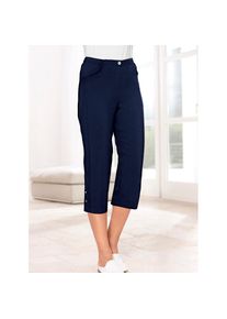 Classic Basics, Damen, Caprihose, marine, Normalgr&ouml;&szlig;en, 40 - Normalgr&ouml;&szlig;en, marine, Capri-Hose mit 2 Taschen im Vorderteil
