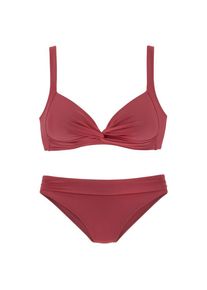 Lascana, Damen, Triangel-Bikini in Bralette-Form, rostrot, 36 - Cup C, Modische Knoten-Optik